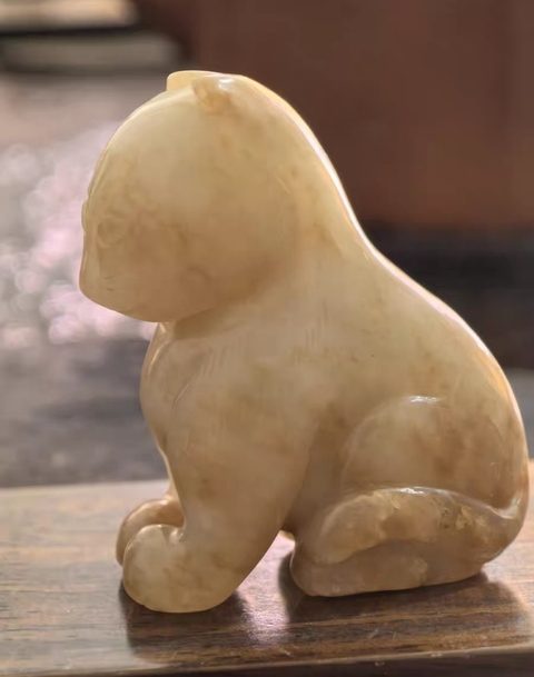 古玩玉器和田玉虎真品鑒賞圖
