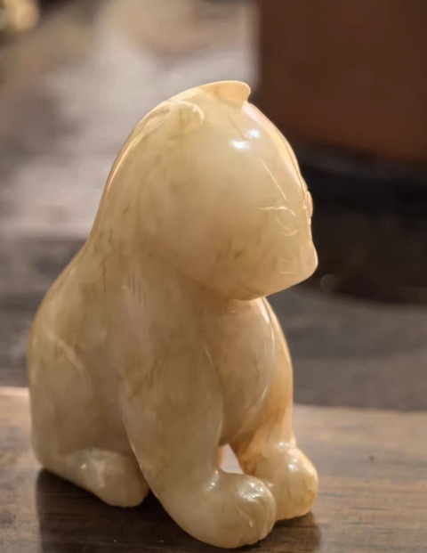 古玩玉器和田玉虎真品鑒賞圖