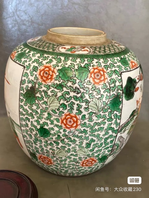 古玩陶瓷五彩人物故事紋罐真品鑒賞圖
