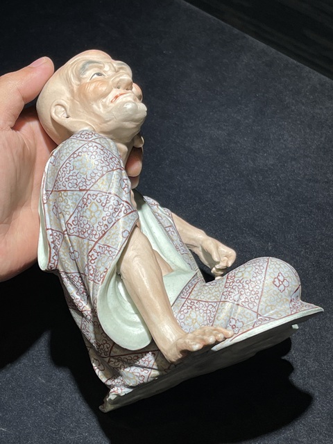 古玩陶瓷粉彩羅漢瓷像真品鑒賞圖