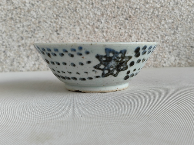 古玩陶瓷花卉紋青花碗拍賣，當前價格550元