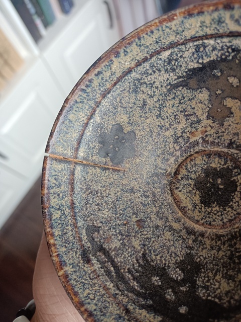 古玩陶瓷【周末放漏拍】吉州窯雙鳳梅花盞拍賣，當前價格888元