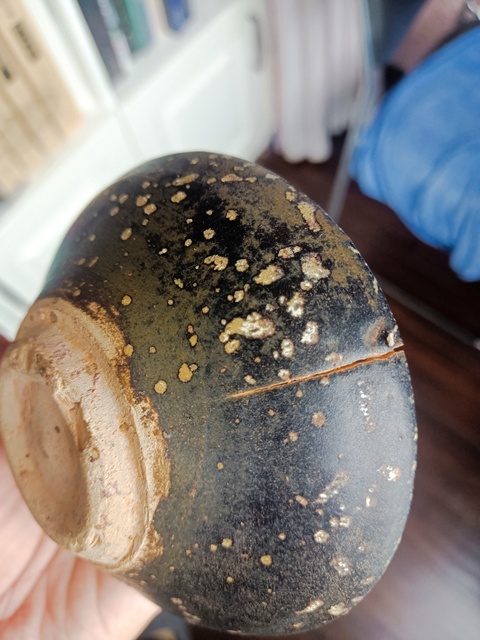 古玩陶瓷【周末放漏拍】吉州窯雙鳳梅花盞拍賣，當前價格888元