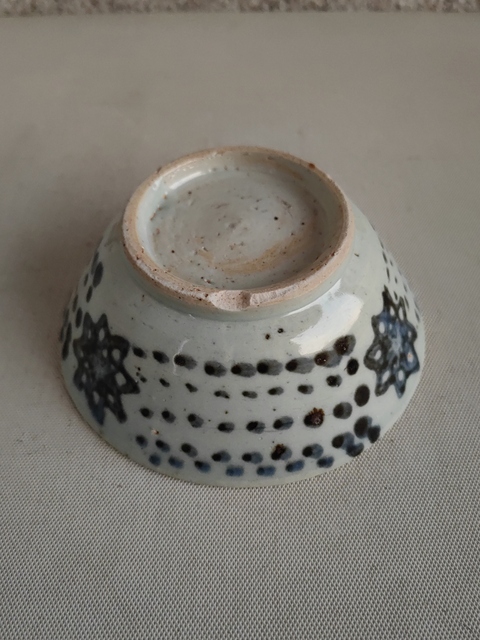 古玩陶瓷花卉紋青花碗拍賣，當前價格550元