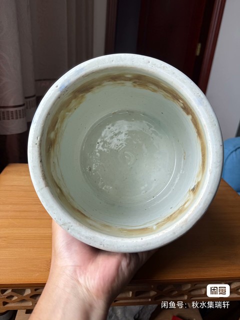 古玩陶瓷晚清青花雙龍戲珠大香爐拍賣，當前價格888元