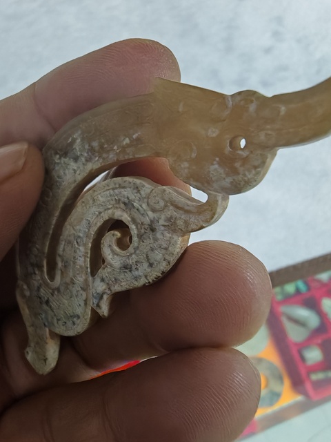 古玩玉器仿古做舊玉龍型件真品鑒賞圖