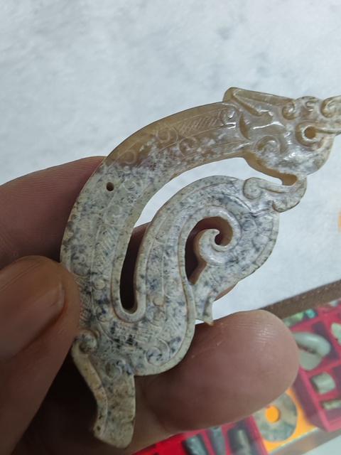 古玩玉器仿古做舊玉龍型件真品鑒賞圖