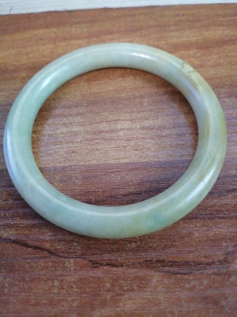 古玩玉器天然翡翠手鐲真品鑒賞圖