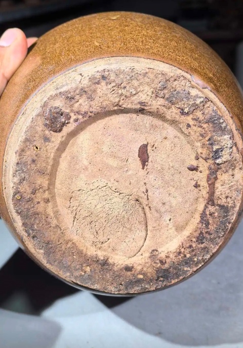 古玩陶瓷褐黃釉雙系罐真品鑒賞圖