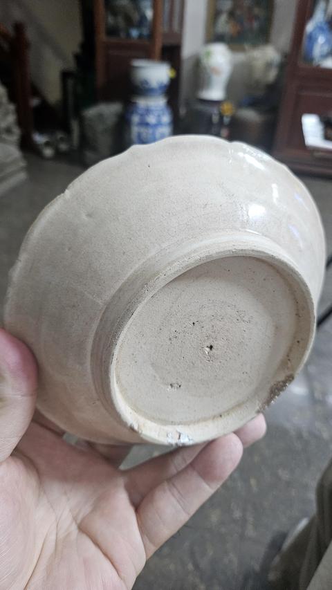 古玩陶瓷青白釉菱口盤真品鑒賞圖