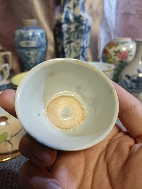 古玩陶瓷明晚·青花花卉紋杯 真品鑒賞圖