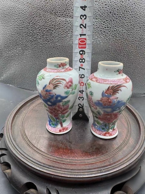 古玩陶瓷粉彩官上加官圖雞腿瓶真品鑒賞圖