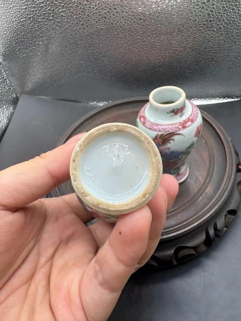 古玩陶瓷粉彩官上加官圖雞腿瓶真品鑒賞圖
