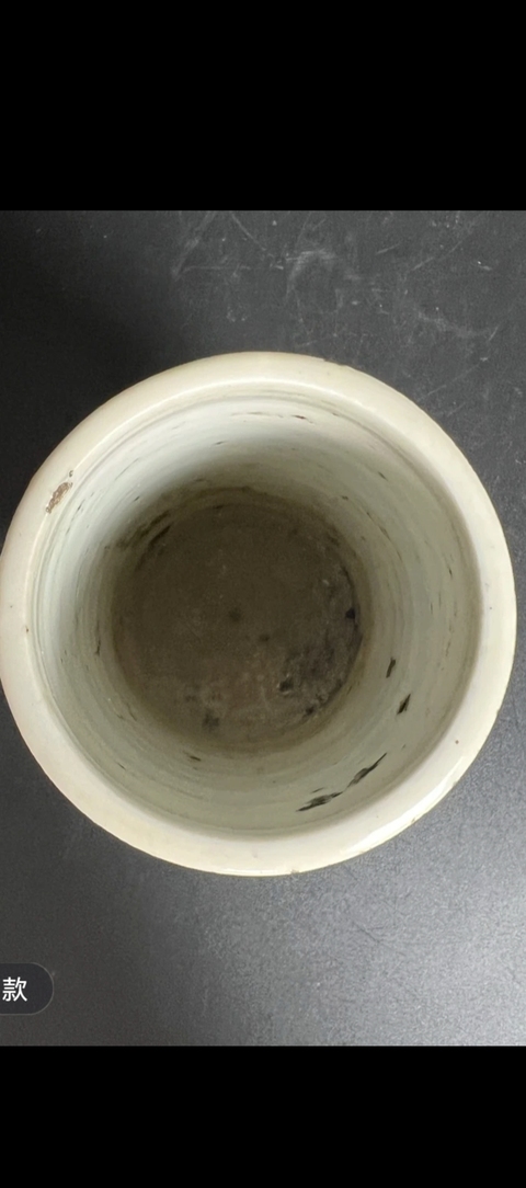 古玩陶瓷青花人物故事紋筆筒真品鑒賞圖