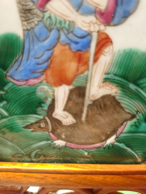 古玩陶瓷粉彩人物小板真品鑒賞圖