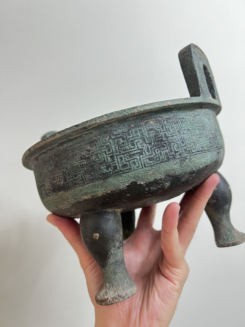 古玩銅器秦鼎真品鑒賞圖