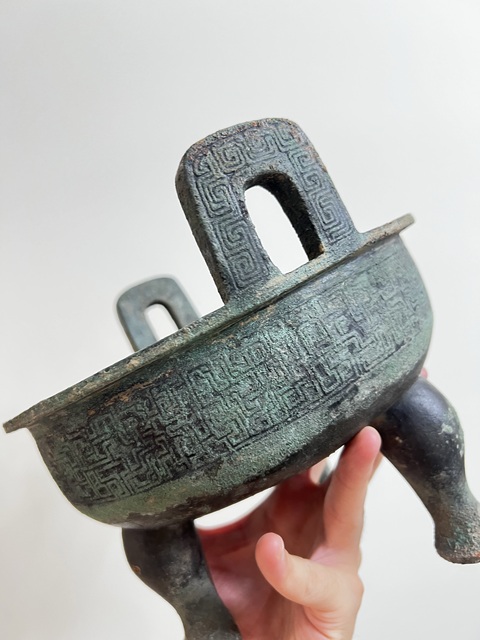 古玩銅器秦鼎真品鑒賞圖