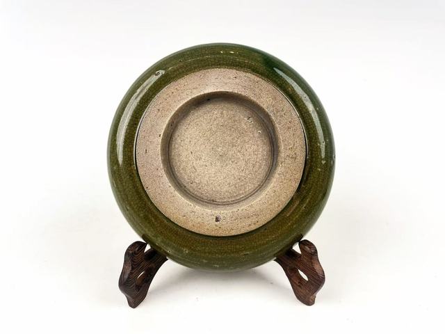 古玩陶瓷清末民初·綠哥釉洗真品鑒賞圖