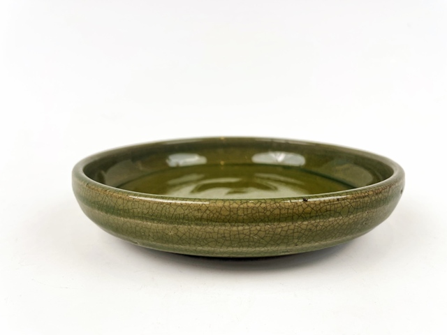 古玩陶瓷清末民初·綠哥釉洗真品鑒賞圖