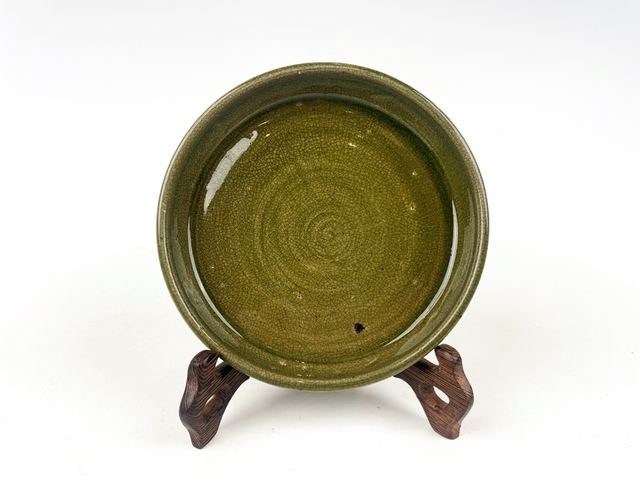 古玩陶瓷清末民初·綠哥釉洗真品鑒賞圖