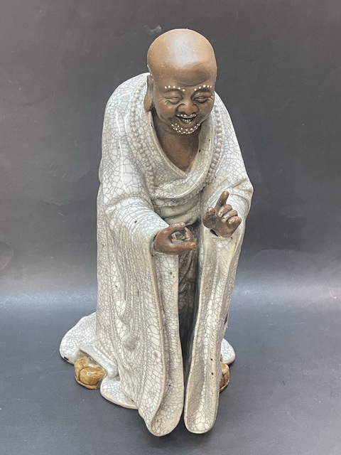 古玩雜項石灣窯羅漢真品鑒賞圖