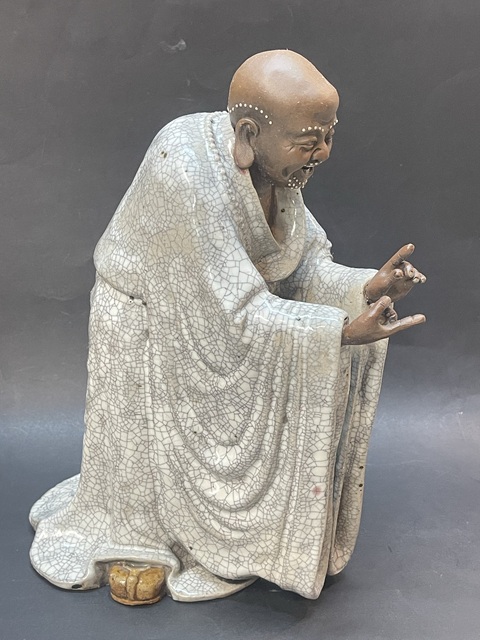 古玩雜項石灣窯羅漢真品鑒賞圖