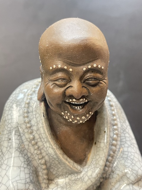 古玩雜項石灣窯羅漢真品鑒賞圖