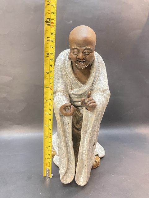 古玩雜項石灣窯羅漢真品鑒賞圖