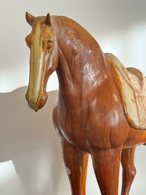 古玩陶瓷唐代黃釉馬真品鑒賞圖