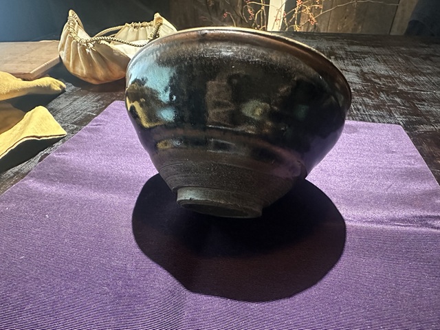 古玩陶瓷宋代時期黑釉束口盞真品鑒賞圖