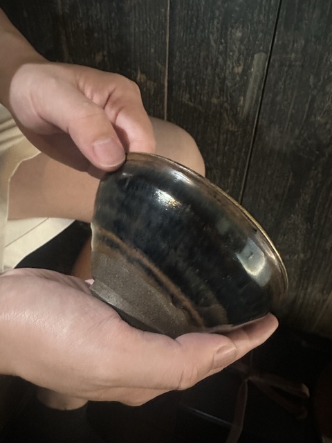 古玩陶瓷宋代時期黑釉束口盞真品鑒賞圖