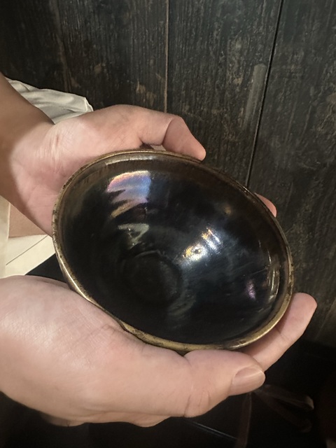 古玩陶瓷宋代時期黑釉束口盞真品鑒賞圖