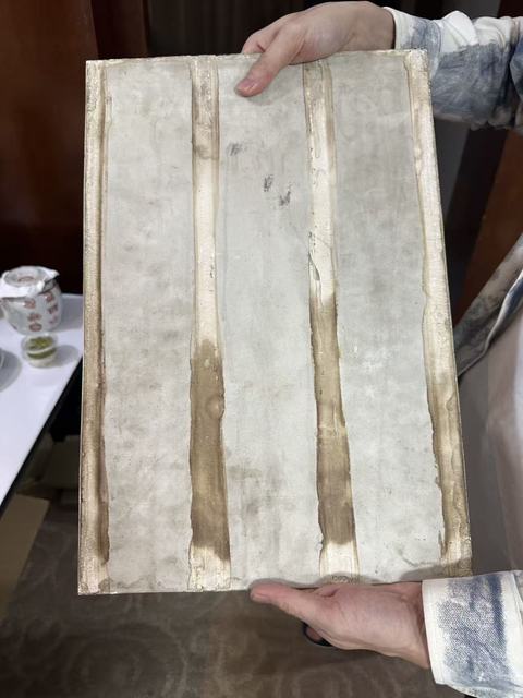 古玩陶瓷粉彩山水樓閣瓷板真品鑒賞圖