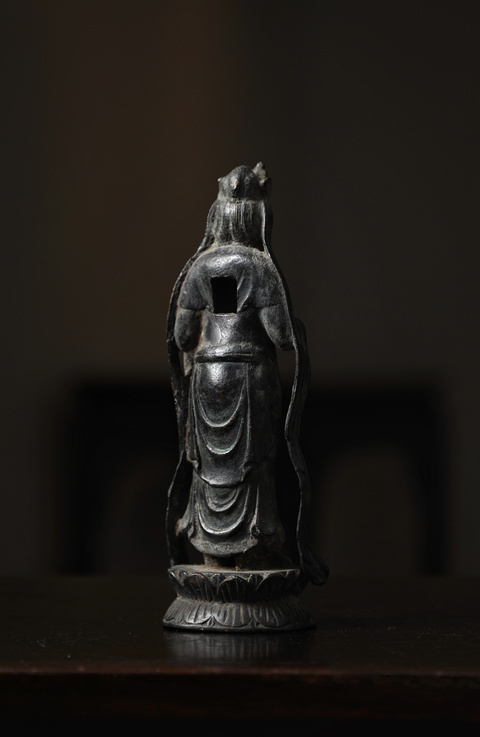 古玩銅器觀世音菩薩真品鑒賞圖