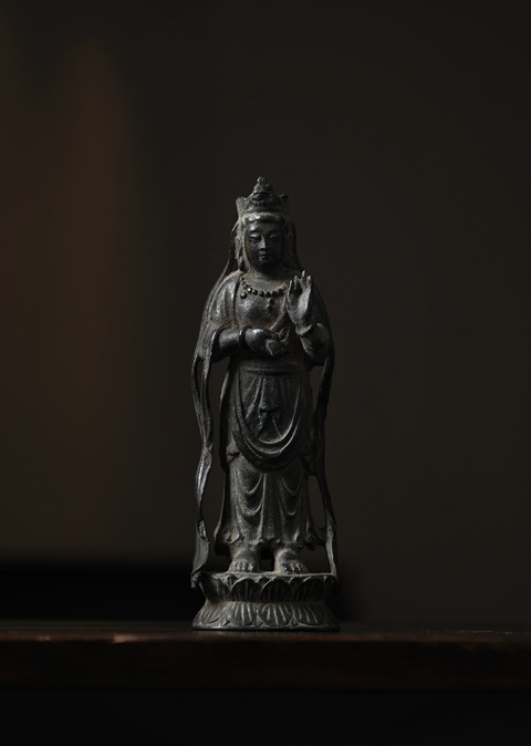 古玩銅器觀世音菩薩真品鑒賞圖