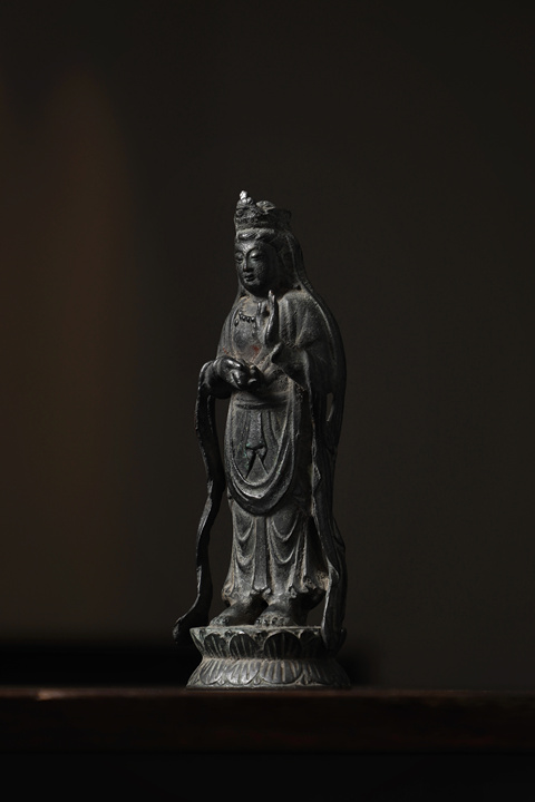 古玩銅器觀世音菩薩真品鑒賞圖