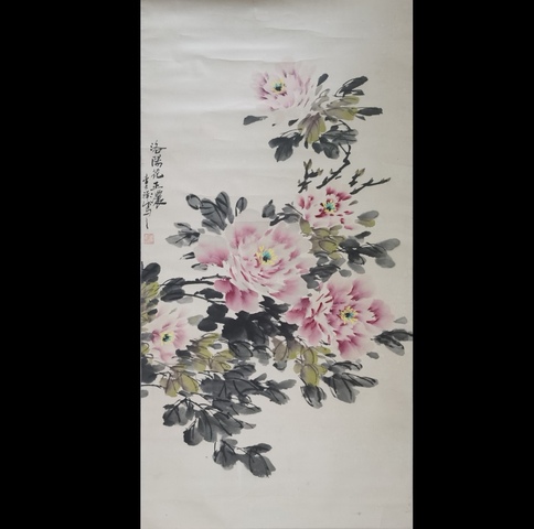 古玩字畫已故原中美協理事上海美協副主席李天祥花卉拍賣,當前價格6000元