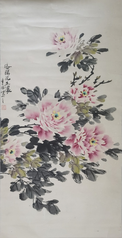 古玩字畫已故原中美協理事上海美協副主席李天祥花卉拍賣,當前價格6000元