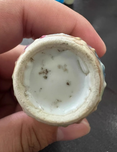 古玩陶瓷廣彩人物嬰戲紋鼓釘小蓋缸真品鑒賞圖