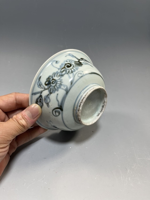 古玩陶瓷【明:萬歷】青花花卉紋貴字碗【貴字紋非常難得】拍賣，當前價格0元