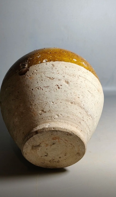 古玩陶瓷褐釉雙系罐真品鑒賞圖