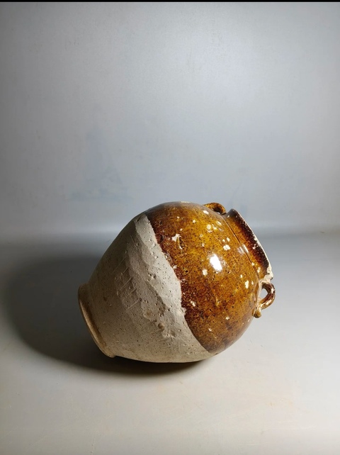 古玩陶瓷褐釉雙系罐真品鑒賞圖