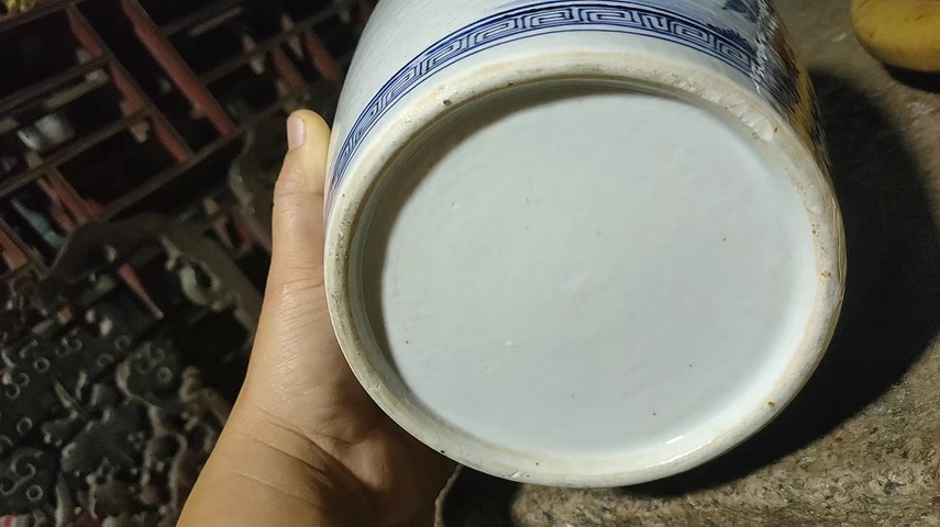 古玩陶瓷青花松竹梅瓶真品鑒賞圖