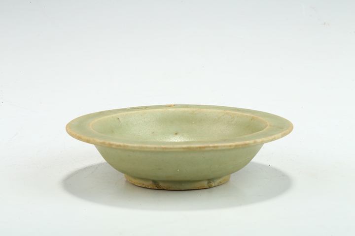 古玩陶瓷元代·青釉雙魚紋折沿洗真品鑒賞圖
