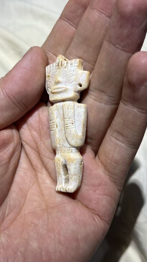 古玩玉器仿古神人像真品鑒賞圖