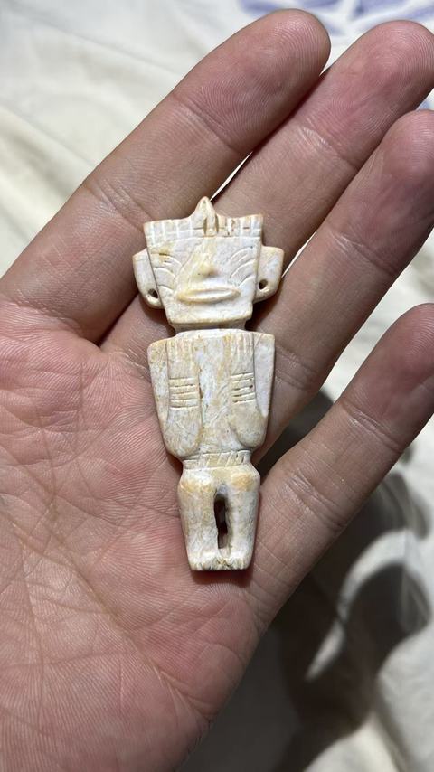 古玩玉器仿古神人像真品鑒賞圖