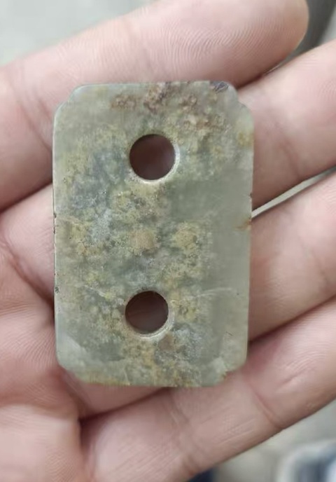 古玩玉器和田玉二餅真品鑒賞圖