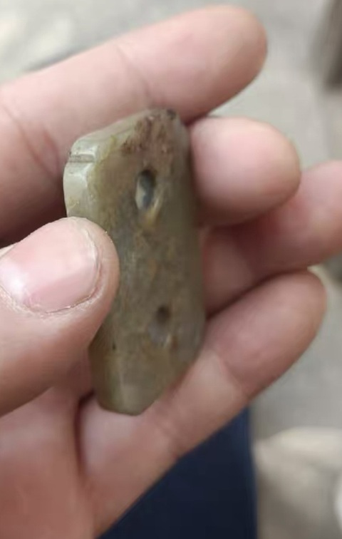 古玩玉器和田玉二餅真品鑒賞圖