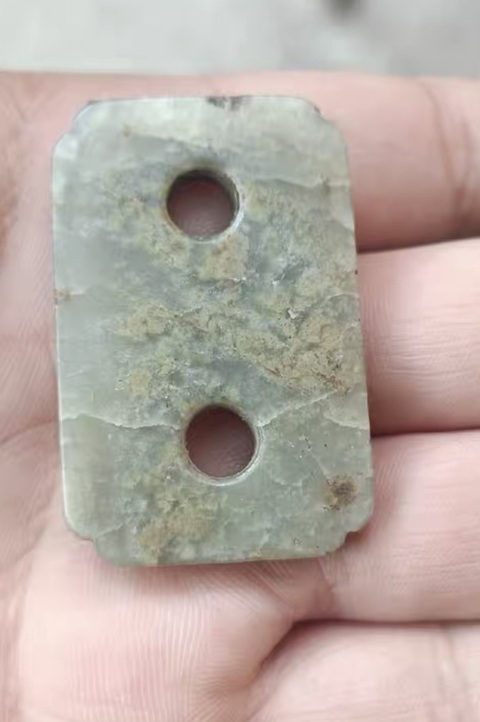 古玩玉器和田玉二餅真品鑒賞圖