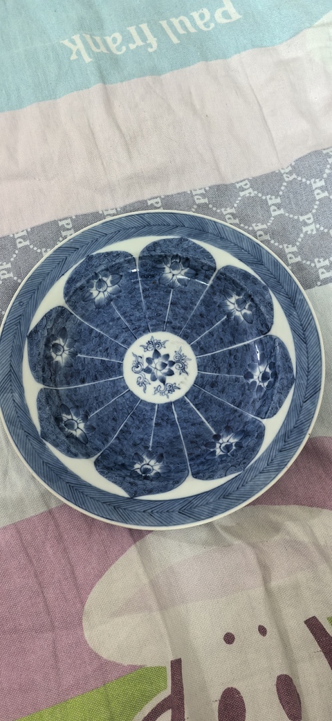 古玩陶瓷康熙青花盤真品鑒賞圖